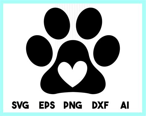 253 Love With Paw Print Svg Free Free Download Svg Cut Files
