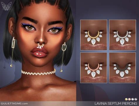 Lavinia Septum Nose Piercing The Sims 4 Catalog