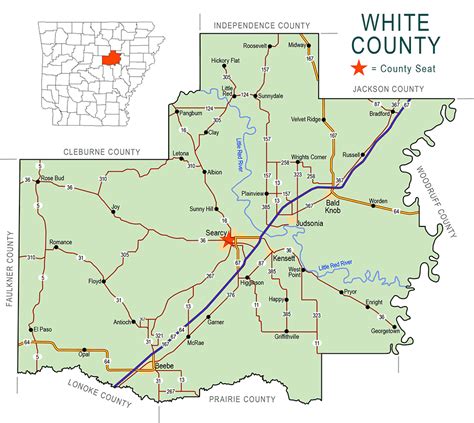 White County Map Encyclopedia Of Arkansas