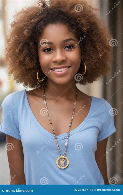 Captivating Portrait Of A Beautiful African Girl With Stunning Features