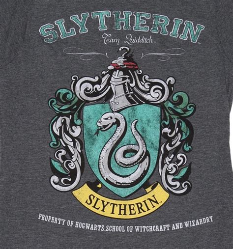 Womens Dark Heather Harry Potter Slytherin Team Quidditch T Shirt