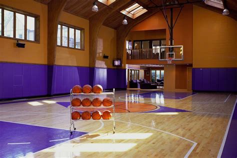 Different basketball court types including custom painted, plastic suspended modular tiles and concrete pads for backyard or driveway outdoor use at your home. 20 of the Most Amazing Home Basketball Courts