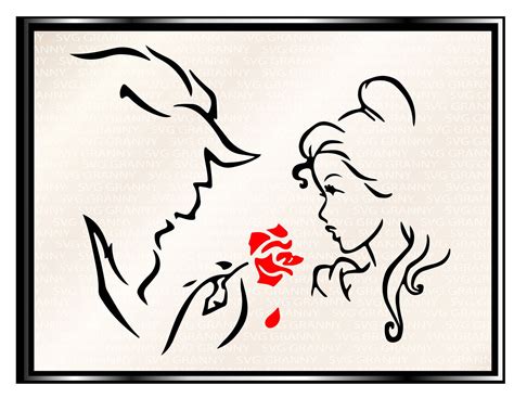 Beauty And The Beast Svg Dxf Png Layered Cut File Cricut Etsy Uk