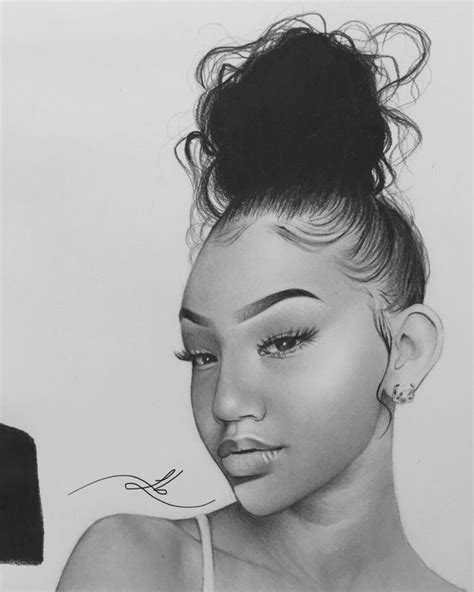 Pencil Drawing Of Black Woman Pencil Drawing Drawings For Sale