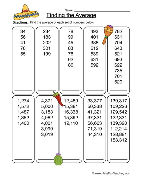 Finding The Average To Hundred Thousands Worksheet By Teach Simple