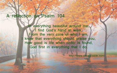 A Reflection On Psalm 104