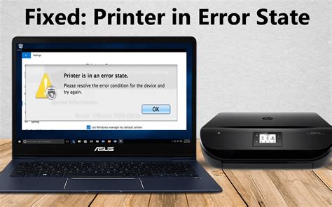 Printer in error state problem on windows 10 is an error usually displayed when the printer is jammed, low in paper or ink, the cover is open, or the printer is not connected properly etc. FIXED: Printer in Error State [HP, Canon, Epson, Zebra ...
