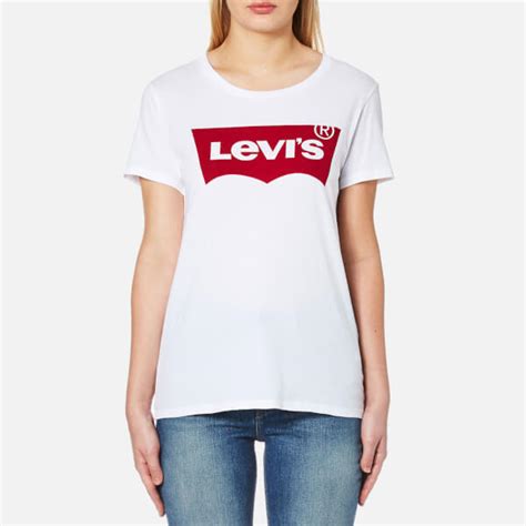 Levis Womens Perfect Logo T Shirt White Womens Clothing