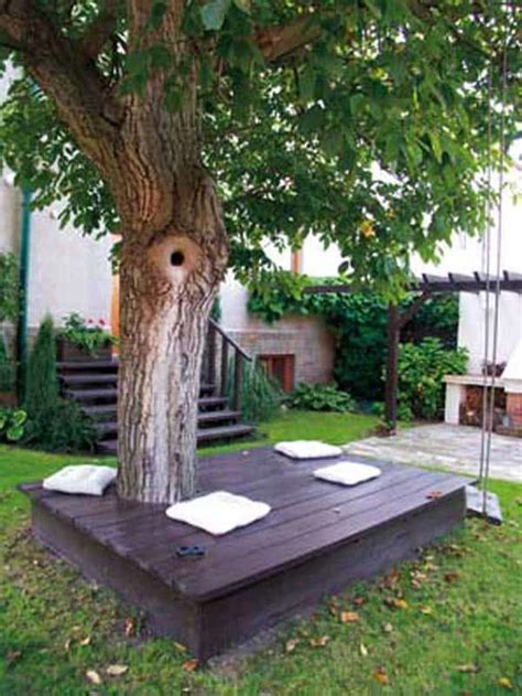 22 Creative And Inspiring Tree Seats Around Trees Backyard Seating
