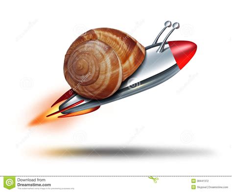 Fast Snail Cute Cartoon Mollusk Character With Fire Speed Booster