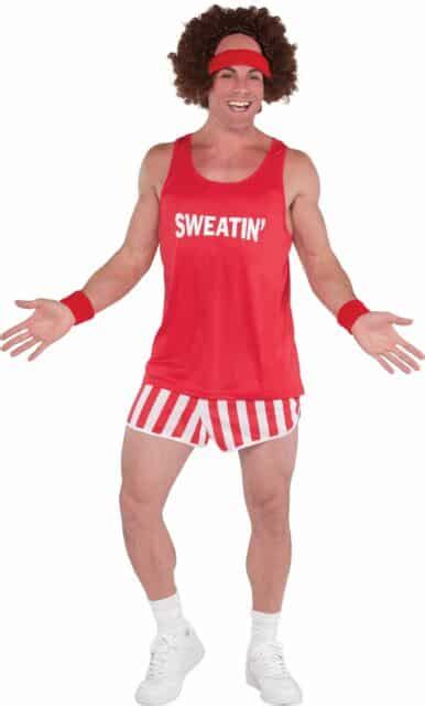 80s Workout Costume Adult Richard Simmons Funny Halloween Fancy Dress