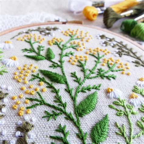 Green Garden 4 Embroidery Kit Tamar Nahir Yanai