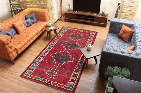 Persian Living Room Area Handmade Wool Tribal Rug Etsy