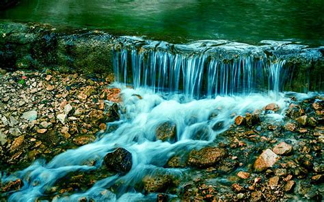 River Falls Nature River Stones Waterfalls Hd Wallpaper Peakpx
