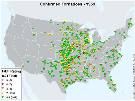 Us Tornadoes Map1959 Us Tornadoes