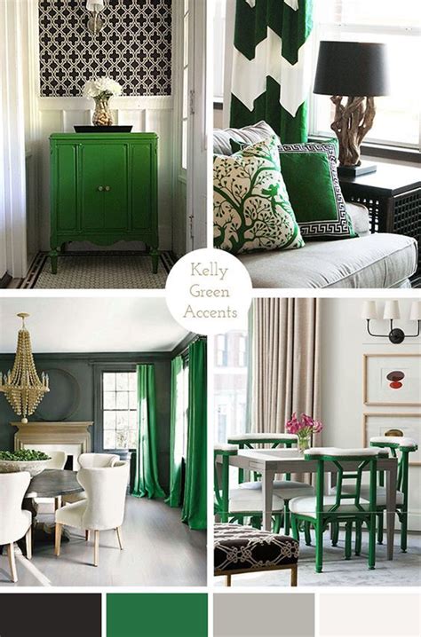 Rooms With Kelly Green Accents In 2019 Living Room Green Bedroom