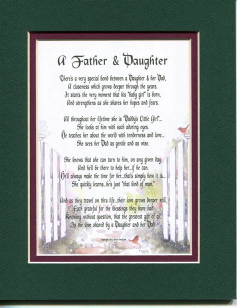 Father And Daughter Father Daughter Poem Father Gift Dad Gift Dad Present Dad Poem Father Poem