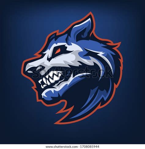 Angry Wolf Mascot Logo Illustration Vector Có Sẵn Miễn Phí Bản Quyền