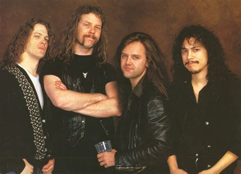 Metallica Lars Ulrich James Hetfield Long Hair Dark Hair Heavy
