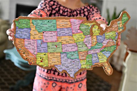 Diy Cork Board Push Pin Travel Map To Track Your Trips Hip2save