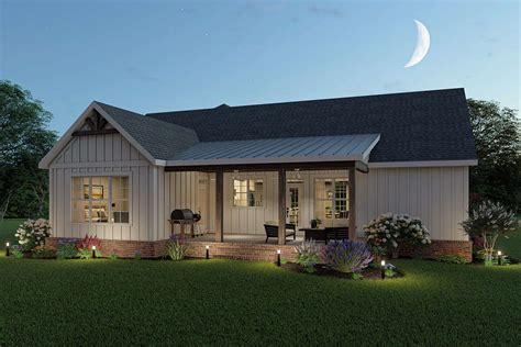 The best ranch style house designs with attached 3 car garage. House Plan 009-00288 - Modern Farmhouse Plan: 1,945 Square ...