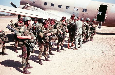 Rhodesian Light Infantry Prepare For Airborne Operations