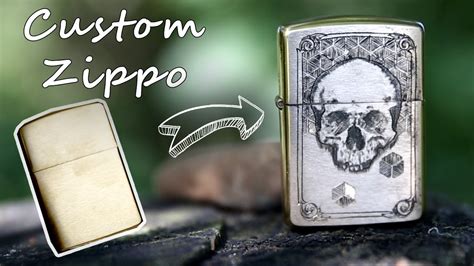 Customizing A Zippo With A Hand Engraved Skull Engraving Zippo Edc