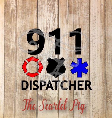 911 Dispatcher Svg Dxf Png Eps Pdf Ambulance Police Fire Rescue