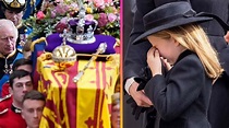 Princess Charlotte Cries at Queen Elizabeth's Funeral - YouTube