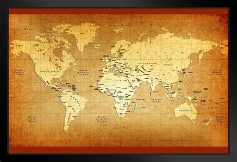Longshore Tides Detailed Old World Antique Style Map Travel World Map