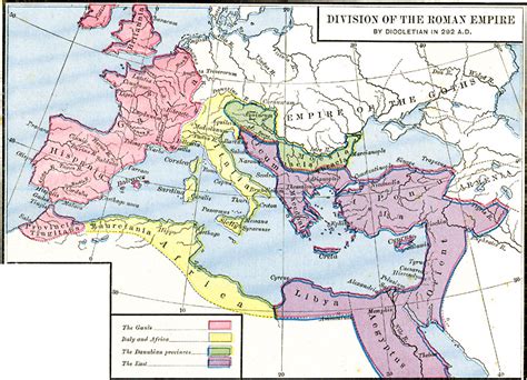 Division Of The Roman Empire By Diocletian