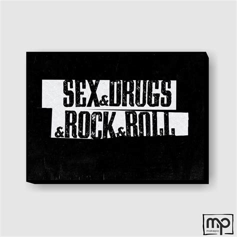 Quadro Sex Drugs And Rock’n’roll Elo7 Produtos Especiais