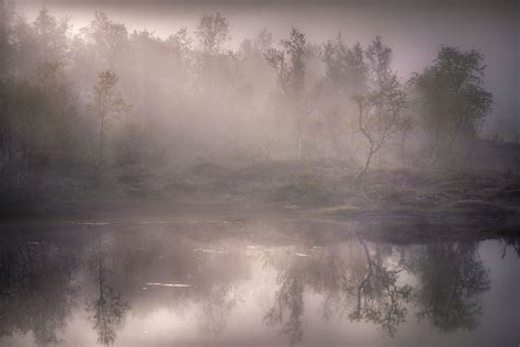 2048x1366 Nature Landscape Sunrise Lake Mist Trees Water Reflection