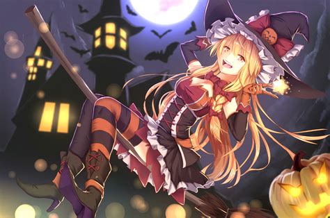 Download 2560x1700 Anime Girl Halloween Costume Witch
