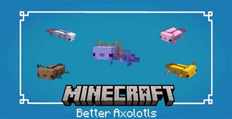 Better Axolotls Texture Pack 119 Mcpebedrock 9minecraftnet