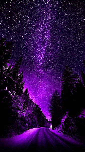 Purple Night Sky Wallpaper