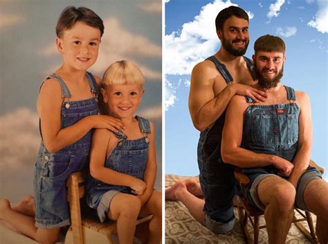 Have This Father And Son Taken Their Recreated Bath Photo Too Far My