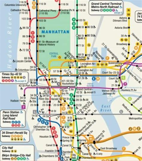 New York City Mta Nyc Subway Train And Lirr Railroad Map Poster Etsy