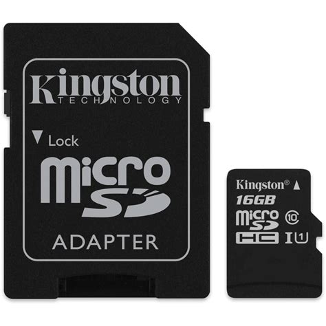 Kingston 16gb Microsdhc Memory Card Class 10 With Sd Sdc1016gb