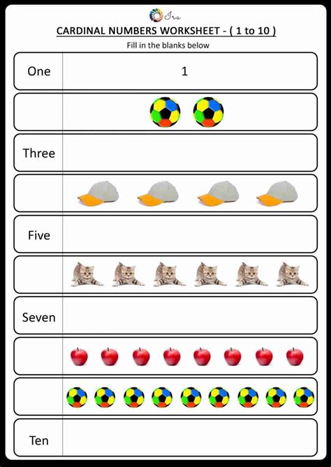 Printable Cardinal Numbers English Worksheets For Your Child 24 36