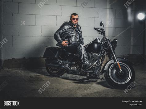 Brutal Bearded Biker Image And Photo Free Trial Bigstock