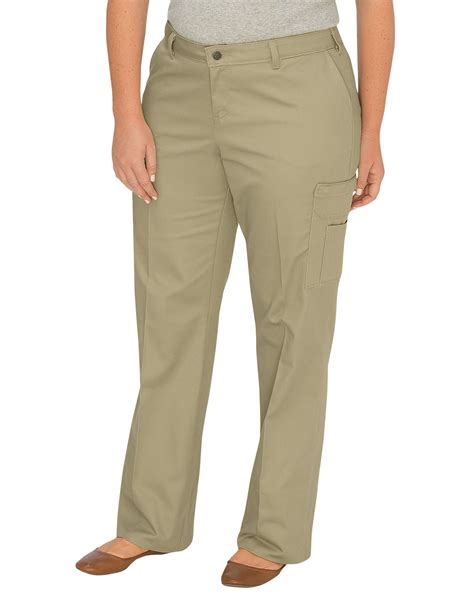 Dic Fpw337 Dickies Womens Plus Size Relaxed Fit Straight Leg Cargo Pants