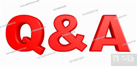 Q And A Red Letters Showing Questions And Answers Stock Photo Picture