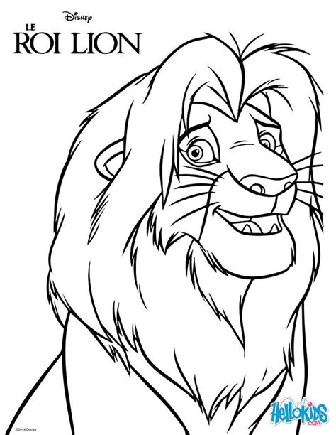 Lion king coloring pages source : Discover this coloring page of The king Lion Movies. Color ...