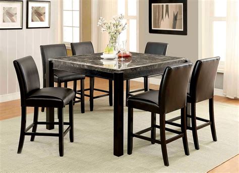 Gladstone I Gray Marble Top Counter Height Dining Room Set From