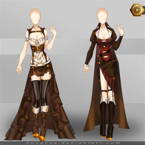 Closed Adoptable Outfit Steampunk 3 4 On