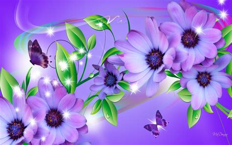 Flowers With Butterfly Wallpapers Hd Wallpaper Cave