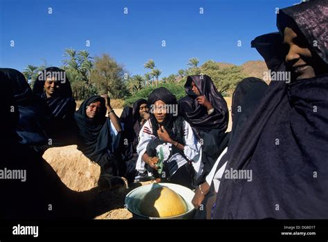 Tuareg Women Singing During A Party In Timiavillage Of Aïrniger
