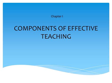 Principles And Methods Of Effective Teaching