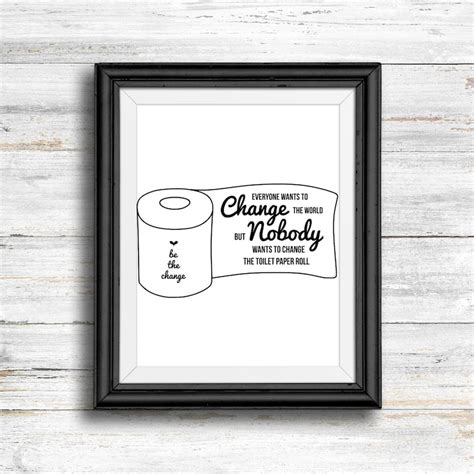 Funny Wall Art Printable Bathroom Art Minimalist Funny Etsy